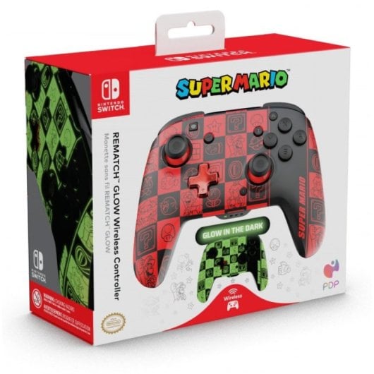 Nintendo Switch 2 Consola + Mario Kart World + Controller Glow Super Icon + Neon Blue & Red Headset