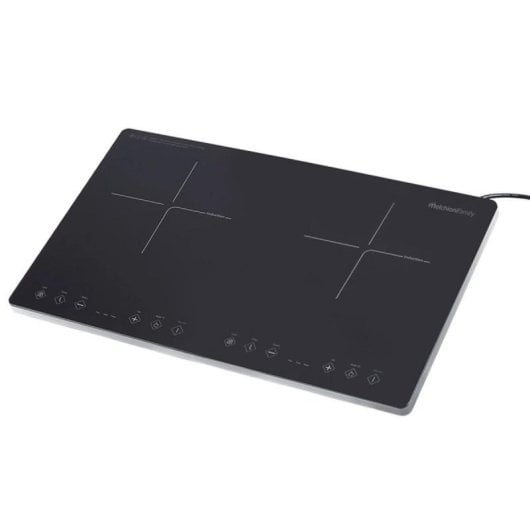 Plaque à induction Melchioni Oblivion 2 2 zones 3300 W Touch Timer Verre Noir