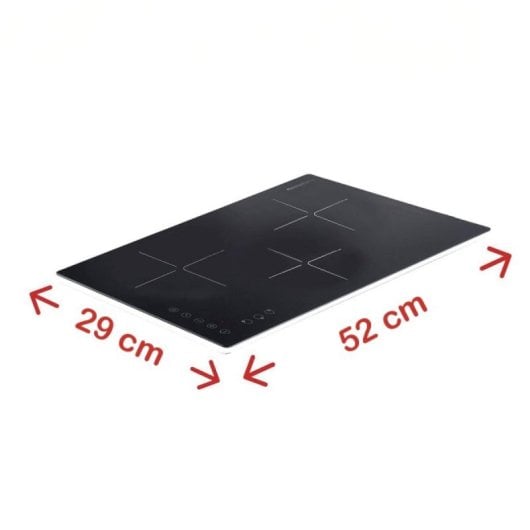 Plaque à induction Melchioni Oblivion 3 3 zones 3300 W écran tactile noir