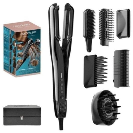 Plancha de pelo Cecotec AirLisse 6in1 Premium motor Brushless 112000 rpm y Plasma