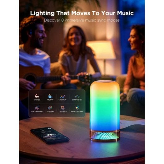Lámpara de mesa inteligente Govee H6022 Wi-Fi Bluetooth Gris Multicolor 2700K-6500K