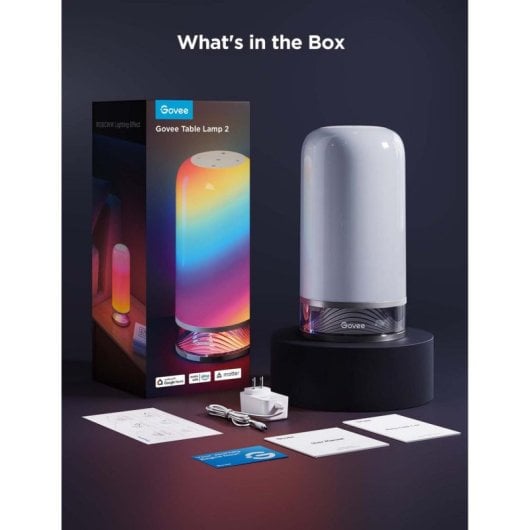 Lámpara de mesa inteligente Govee H6022 Wi-Fi Bluetooth Gris Multicolor 2700K-6500K