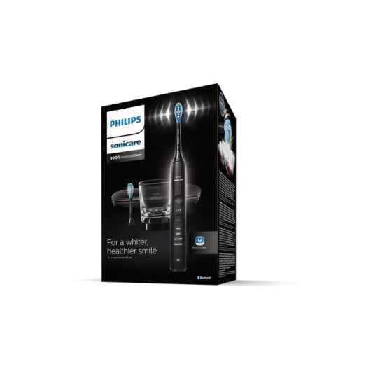 Escova de Dentes Elétrica Philips DiamondClean 9000 HX9913/18 Sónica Preto App