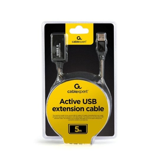 USB-Verlängerungskabel Gembird UAA-005 schwarz 5 m USB 2.0 Male/Female