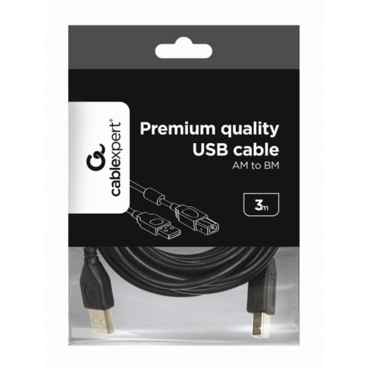 Cable USB Gembird CC-USB2-AMBM-10 Premium 3m A Macho a B Macho Negro