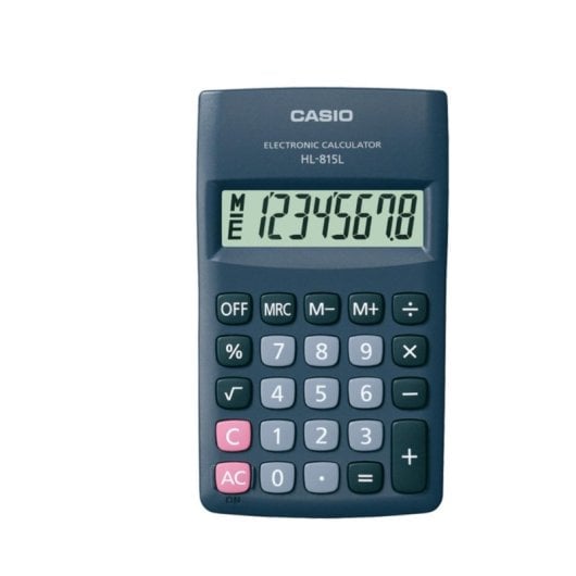 Calcolatrice Casio HL-815L 8 cifre Display Compatto Nero Batteria