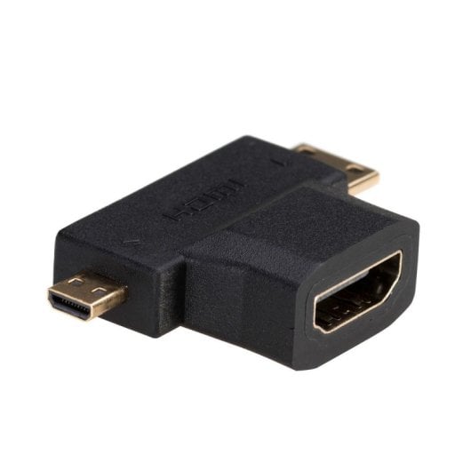 Adaptador HDMI Akyga AK-AD-23 HDMI para miniHDMI microHDMI Preto