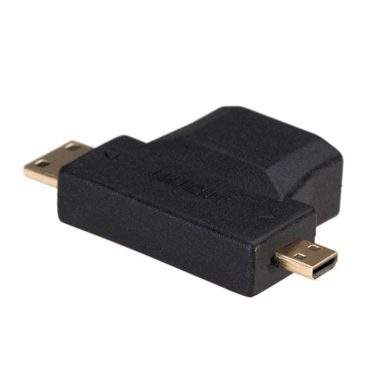 Adaptador HDMI Akyga AK-AD-23 HDMI para miniHDMI microHDMI Preto