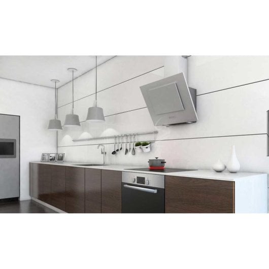 Campana extractora Ciarra NTI 60 Murale 60cm argent LED 280 m3/h 3 vitesses