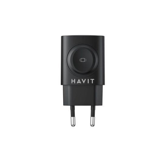 Cargador Havit 6939119081065 GaN USB-C Wireless Carga Rápida Negro