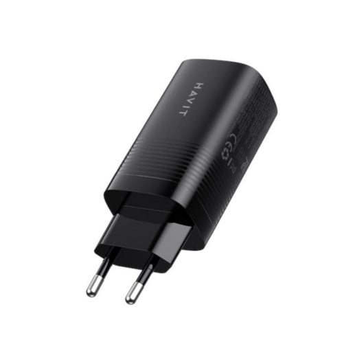 Cargador Havit UC20 EU 65W GaN 2x USB-C PPS Protección avanzada