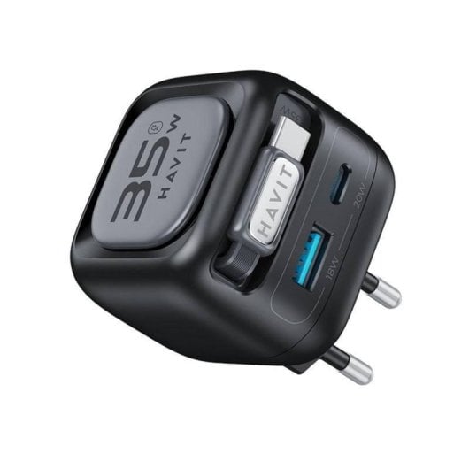 Cargador GaN Havit UC250 A-EU 35W USB-C Inalámbrico Interior Negro