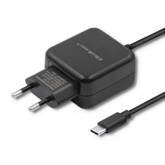 Carregador Qoltec 50197 USB Tipo C 2.4A 5V Preto 1m