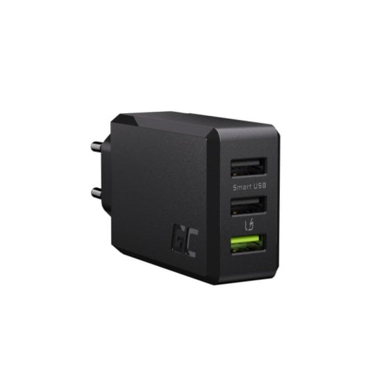 Carregador Green Cell CHARGC03 3x USB Carregamento Rápido Quick Charge 3.0 30W Preto