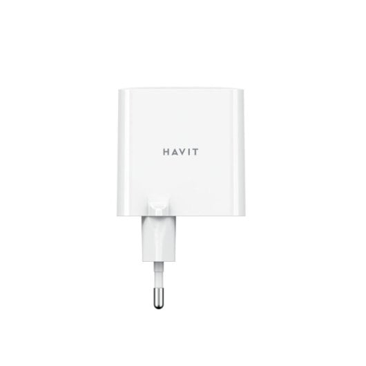 Cargador Havit UC45 GaN 45W Blanco 2x USB-C PPS Carga Rápida