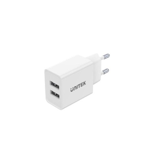 Carregador UNITEK P1113A-EU 2 Portas USB 2.4A 12W Branco