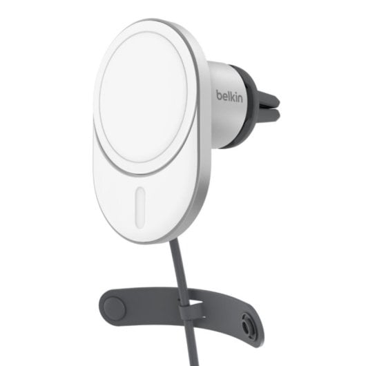 Chargeur voiture Belkin BoostCharge Pro sans fil MagSafe 15W USB-C 1,5 m argent/blanc