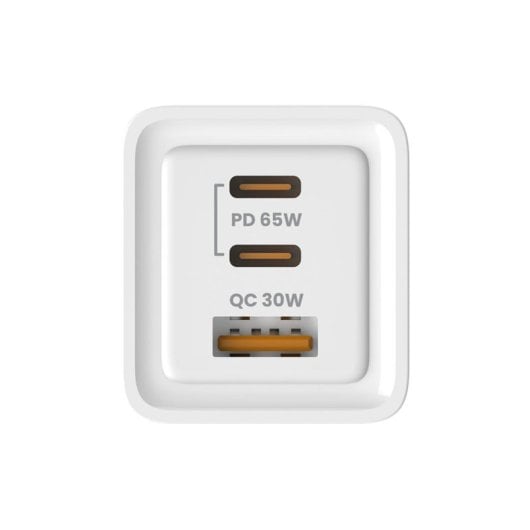 Carregador de Parede Savio LA-07 GaN 65W USB-A 2x USB-C Branco