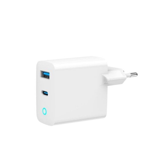 Carregador Gembird TA-UC-PDQC65L-W-01 65W GaN USB-C USB-A Branco Carga Rápida