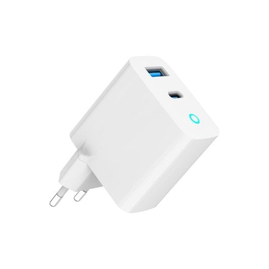 Carregador Gembird TA-UC-PDQC65L-W-01 65W GaN USB-C USB-A Branco Carga Rápida