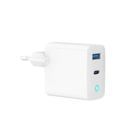 Carregador Gembird TA-UC-PDQC65L-W-01 65W GaN USB-C USB-A Branco Carga Rápida