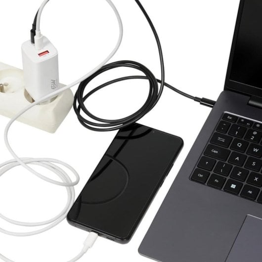 Carregador iBox ILUC65W 65W 2x USB-C 1x USB-A Carregamento Rápido Branco