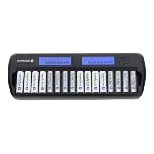 Carregador Everactive NC-1600 AA AAA 16 Slots Níquel-metal Hidreto Ecrã LCD