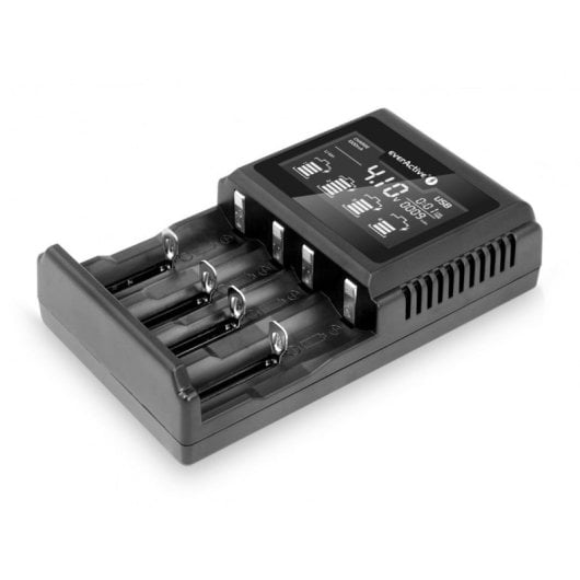 Carregador Everactive UC-4000 Multi-químico 12V 3A Ecrã AA AAA Preto