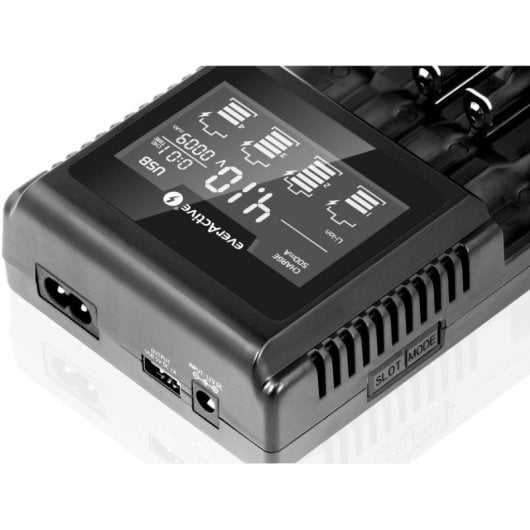 Carregador Everactive UC-4000 Multi-químico 12V 3A Ecrã AA AAA Preto