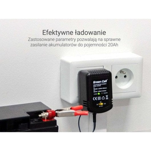 Green Cell ACAGM05 Chargeur de Batterie Automatique Intelligent 2V/6V/12V 0.6A (SLA/AGM/GEL/MF) pour Véhicule, Moto et Tondeuse