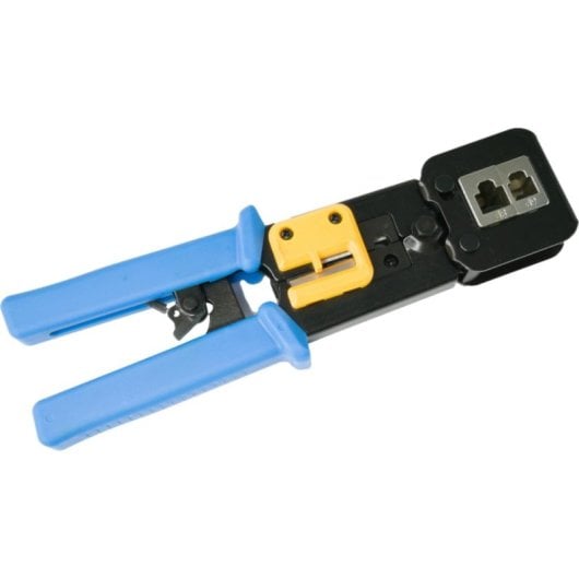 Alicate de Cravação Roline NI040 para RJ-11 RJ-12 RJ-45 Preto/Azul