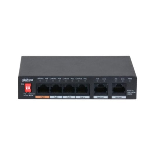Switch Dahua PFS3006-4GT-60-V2 6 Puertos Gigabit PoE Montaje Pared