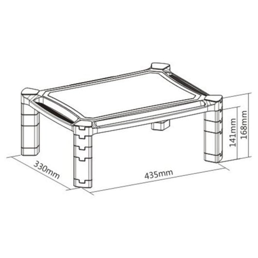 Support écran Roline ICA-MS 401 bureau 13-32 pouces gestion câbles noir
