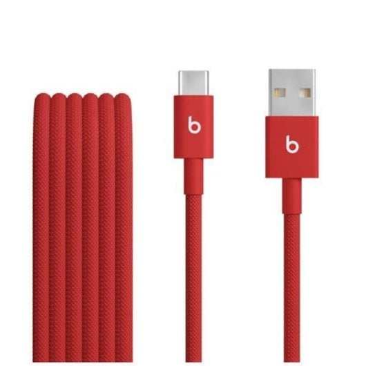 Cabo USB-C para USB-A Apple Beats 1,5 m Trançado Vermelho