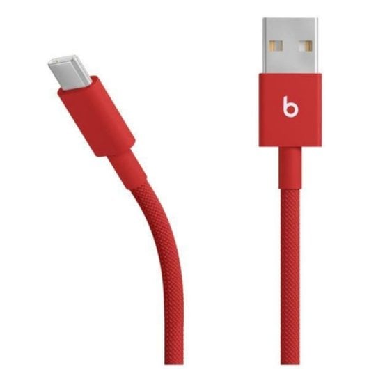 Cabo USB-C para USB-A Apple Beats 1,5 m Trançado Vermelho