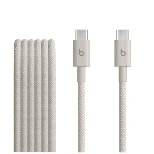 Cabo USB-C Apple Beats 1,5 m Branco Malha Carregamento Rápido
