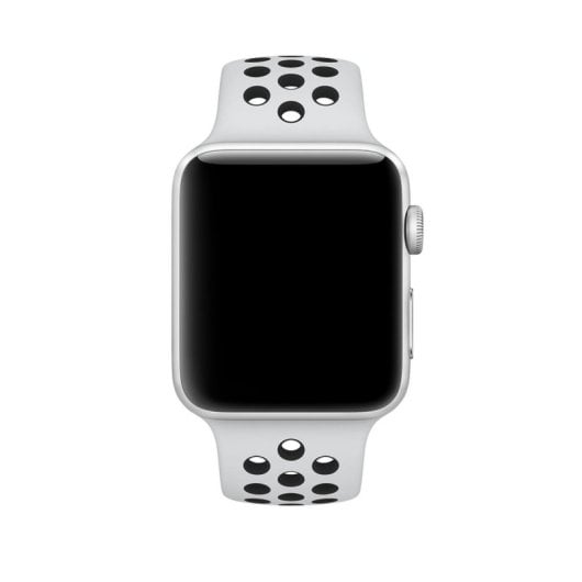 Cinturino Apple Nike Sport Band 42 mm Nero Bianco Fluoroelastomero Apple Watch