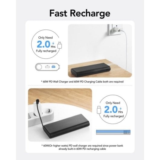 Powerbank Veger TC130 VG-W2503-T130 25000mAh 130W LCD USB-C Lightning Preto