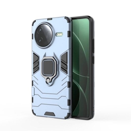 Funda para móvil Max Power Digital Anillo Soporte Silicona TPU Azul Antigolpes para Xiaomi Poco F7 Pro