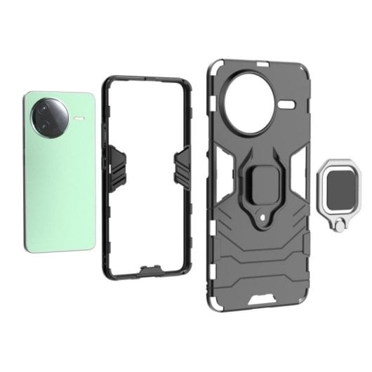 Funda para móvil Max Power Digital Anillo Soporte Silicona TPU Azul Antigolpes para Xiaomi Poco F7 Pro