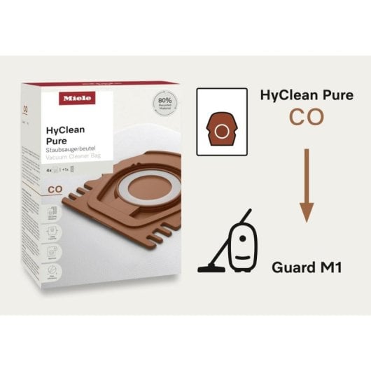 Staubbeutel Miele CO HyClean Pure Guard M1 4er Pack AirClean Filter