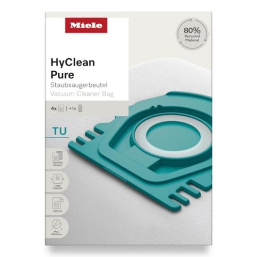 Staubbeutel Miele HyClean Pure Guard L1 S1 AirClean Filter 4er-Pack Arctic Blue
