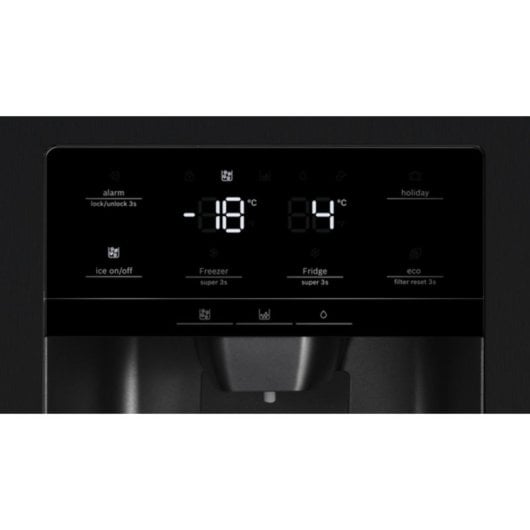 Frigorífico Americano Bosch KAD93ABEP No Frost 178cm 562L E Negro Vidrio Dispensador de Hielo