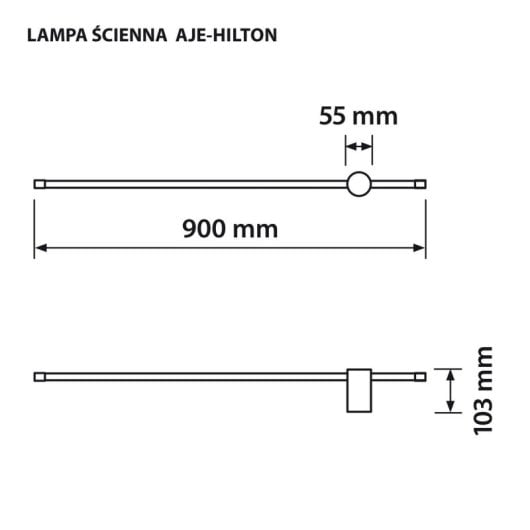 Applique LED Activejet AJE-HILTON Patina 108 LED Oro 4000K 450lm IP20