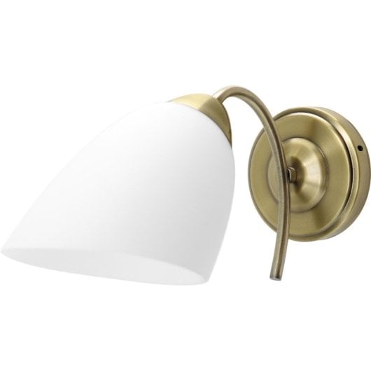 Applique Activejet NIKITA Patyna E27 Interno Stile Classico Vetro Bianco
