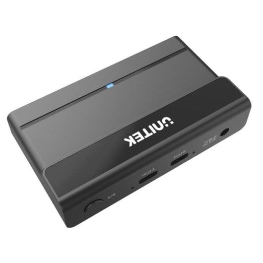 Switch KVM UNITEK H1310A 2 Portas USB-C Hub USB 3.2 Preto ABS