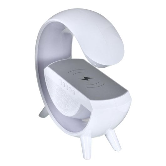 Lampada Activejet AJE-SOLO RGB LED Bluetooth HiFi Caricatore Wireless Bianco