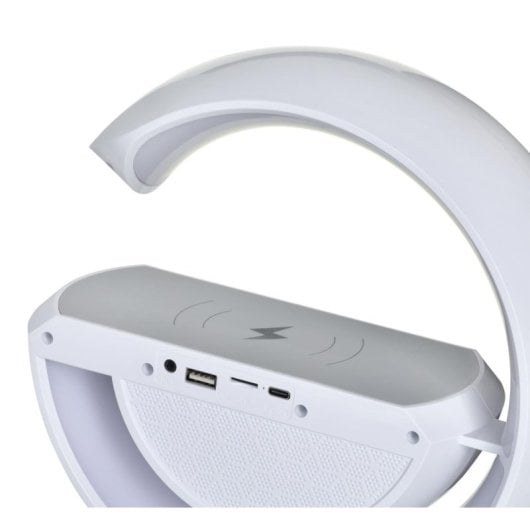 Lampada Activejet AJE-SOLO RGB LED Bluetooth HiFi Caricatore Wireless Bianco