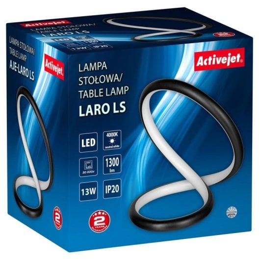 Lampada da tavolo Activejet AJE-LARO LS LED 168 LED 4000K 13W Nero