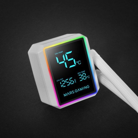 Mars Gaming ML-LCDPRO240 AIO Flüssigkeitskühlung 500W TDP Pumpe 4. Generation 2× Lüfter Weiß